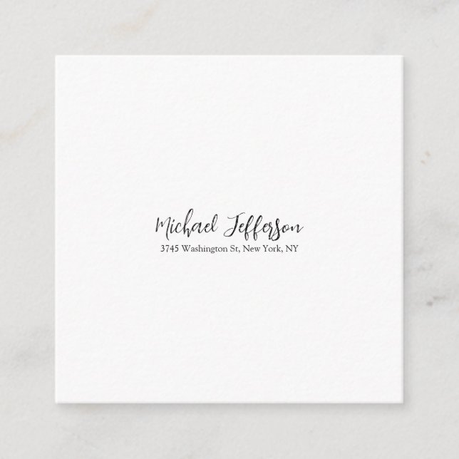 Modern Handwriting Trendy Simple Black & White Enclosure Card (Front)