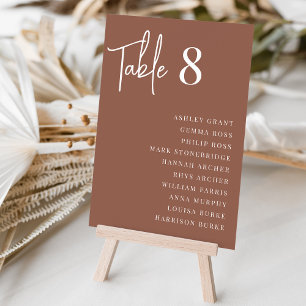 Modern Handwritten + Classic Serif Guest Names Table Number