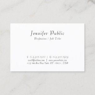 Modern Handwritten Elegant Script Simple Design Business Card