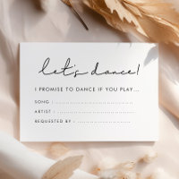 Modern handwritten Let's dance song request
