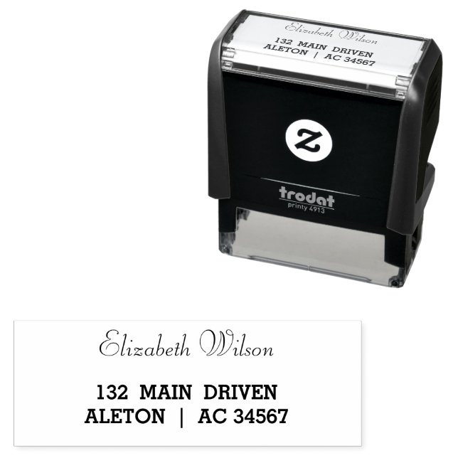 Modern Handwritten | Minimal Personalised Design S Self-inking Stamp (In Situ)