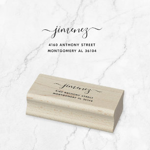 Modern Handwritten Name & Return Address 08c. Rubber Stamp