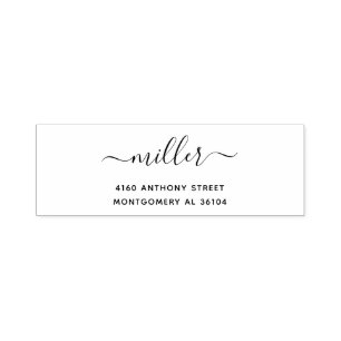 Modern Handwritten Name & Return Address 08d. Self-inking Stamp