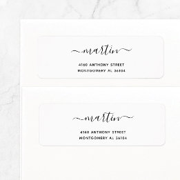 Modern Handwritten Name & Return Address 08e.