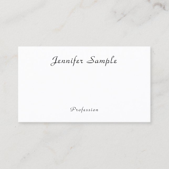 Modern Handwritten Name Simple Professional Business Card (Front)
