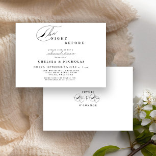 Modern Handwritten Night Before Rehearsal Dinner Invitation