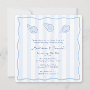 Modern Handwritten Oyster Roast Coed Bridal Shower Invitation