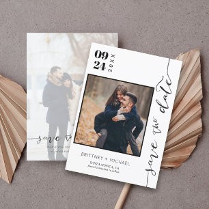 Modern Handwritten Photo Save The Date