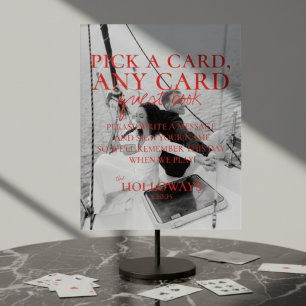 Modern Handwritten Playing Card Guest Book Sign