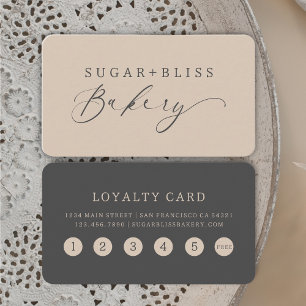 Modern Handwritten Script Bakery Loyalty Card