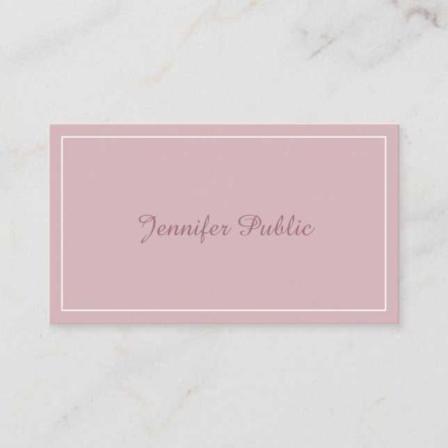 Modern Handwritten Script Elegant Colours Template Business Card (Front)