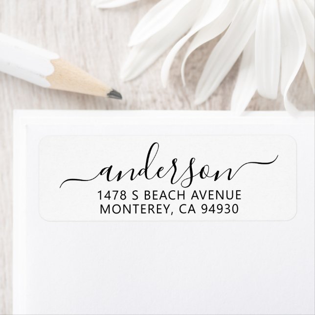 Modern Handwritten Script Family Address Label (Insitu)
