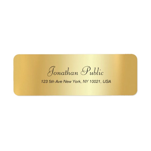 Modern Handwritten Script Gold Elegant Template (Front)