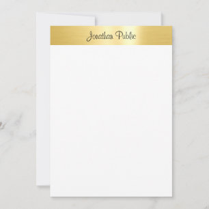 Modern Handwritten Script Gold Look Elegant Card