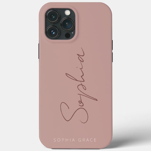 Modern Handwritten Script Monogram Girly  Case-Mate iPhone Case (Back)
