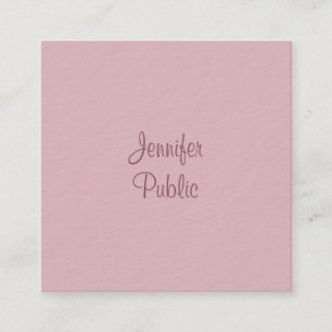Modern Handwritten Script Name Template Elegant Square Business Card