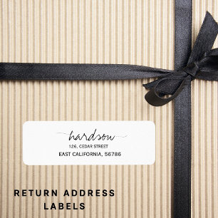 Modern Handwritten script Return Address Label