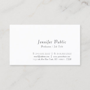 Modern Handwritten Script Simple Design Elegant Business Card