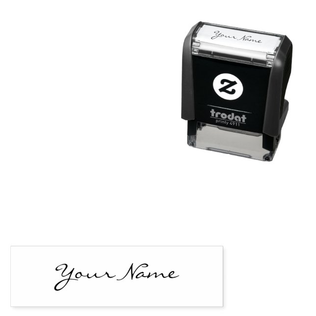 Modern Handwritten Signature Stylish Script Self-inking Stamp (In Situ)