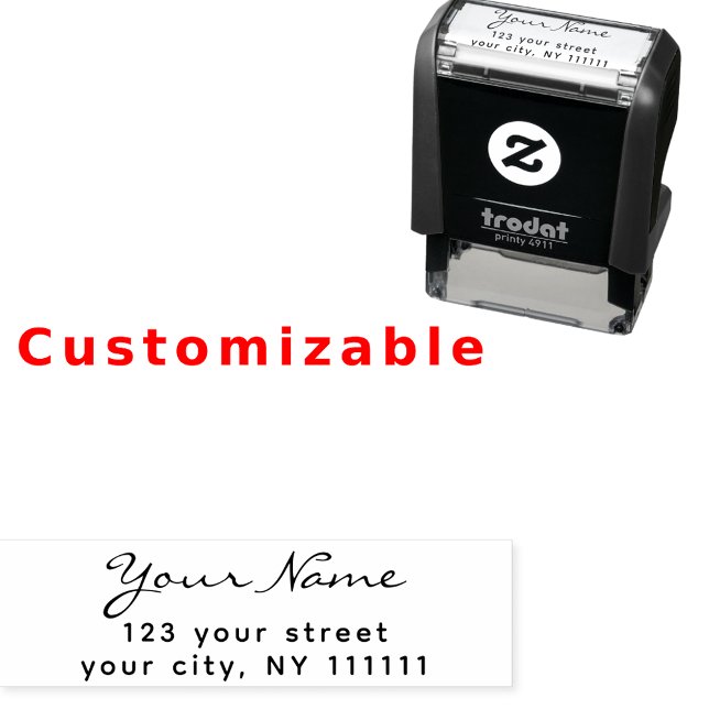 Modern Handwritten Stylish Return Address Self-inking Stamp (Creator Uploaded)