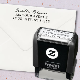 Modern Handwritten Stylish Return Address Self-inking Stamp