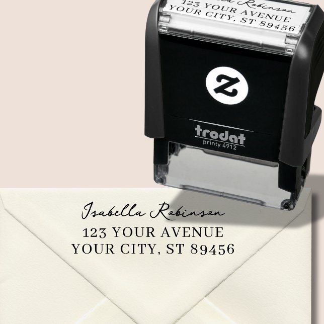 Modern Handwritten Stylish Return Address  Self-inking Stamp (Creator Uploaded)