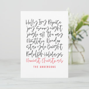 Modern Handwritten typography Holiday Photo
