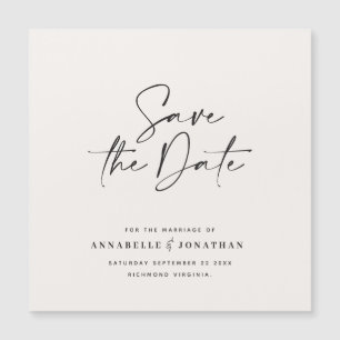 Modern handwritten typography wedding announcement