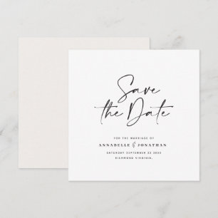 Modern handwritten typography wedding announcement