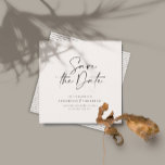 Modern handwritten typography wedding announcement<br><div class="desc">Modern classy typography bold wedding save the date card. With modern,  elegant typography and striped backer design. Colours can be customised.</div>