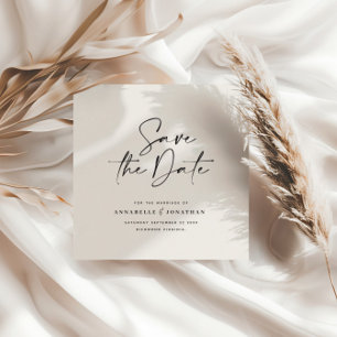 Modern handwritten typography wedding announcement