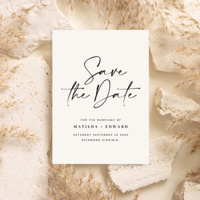 Modern handwritten typography wedding announcement (Creator Uploaded)