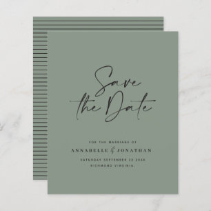 Modern handwritten typography wedding announcement