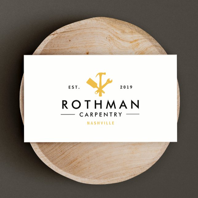 Modern Handyman / Carpenter Tools Home Improvement Business Card (Creator Uploaded)