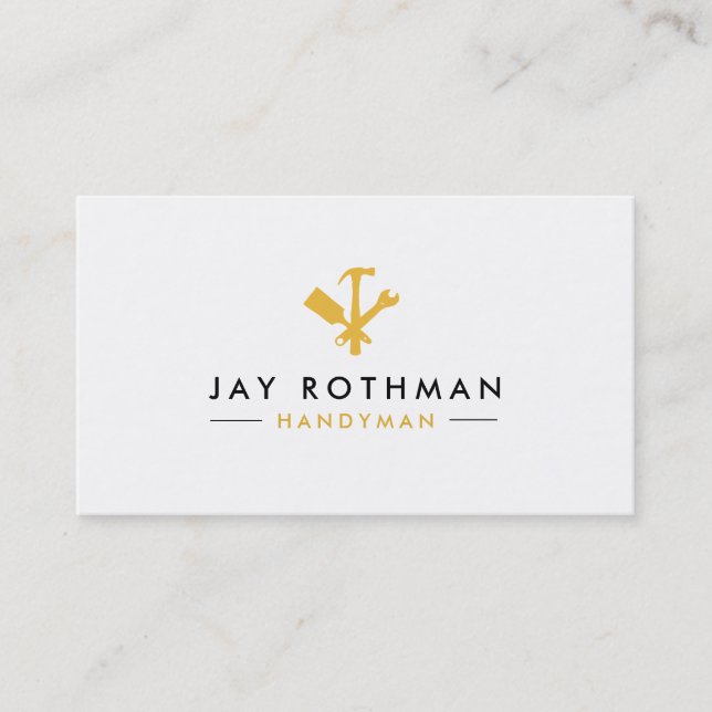 Modern Handyman / Carpenter Tools Home Improvement Business Card (Front)