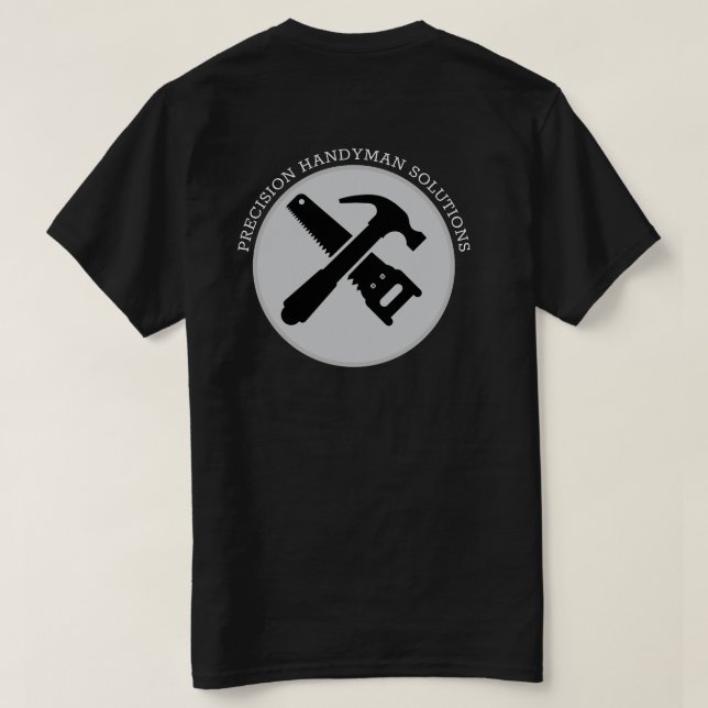 Modern handyman construction custom logo T-Shirt (Design Back)