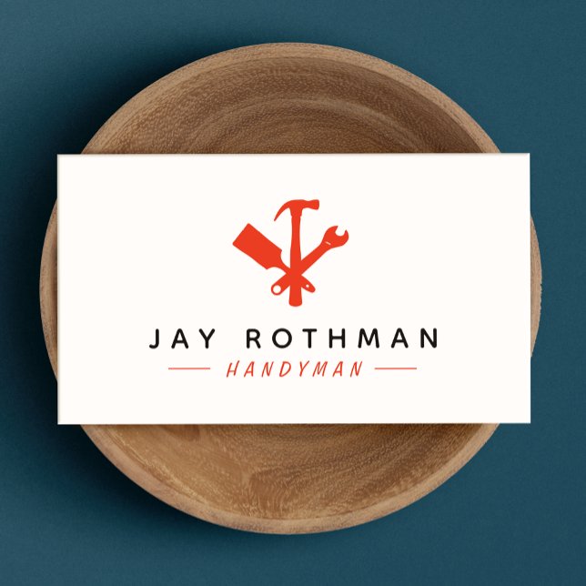 Modern Handyman Tools Home Improvement Business Card (Creator Uploaded)