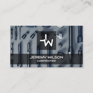 Modern Handyman Woodworker Carpenter Construction Business Card