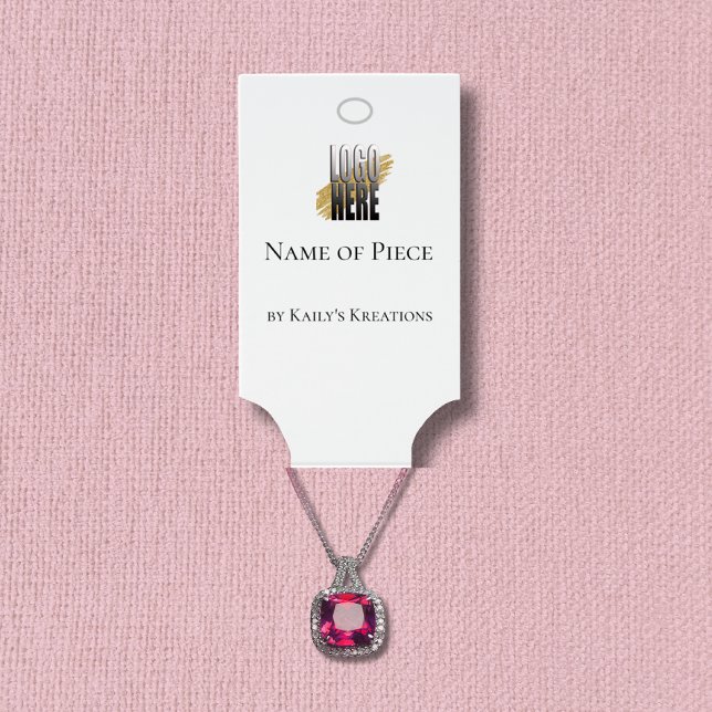 Modern Hanging Bracelet Holder with Logo QR Code Business Card (Creator Uploaded)