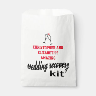 Modern Hangover Guest Recovery Kit Wedding Favour Bags