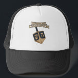 Modern Hanukkah Fun Dreidel Champion Novelty Trucker Hat<br><div class="desc">Celebrate Hanukkah with pride and humour while gathering with the whole family. This festival graphic design makes a perfect gift for the holidays. Whether for your neigbor,  family,  husband,  uncle,  or boyfriend</div>