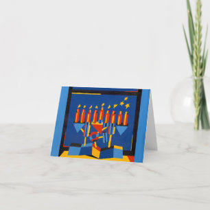 Modern Hanukkah Lamp Holiday Card