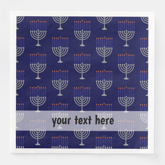 Modern Hanukkah pattern Napkin (Front)