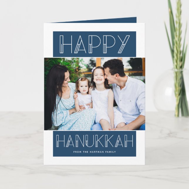 Modern Hanukkah | Photo Holiday Card (Front)