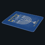 Modern Hanukkah Shalom Peace on Earth Cutting Board<br><div class="desc">Modern Hanukkah Shalom Peace on Earth Cutting Board in festive holiday blue, silver, and gold with space for your name or custom text. Easy to customise with text, fonts, and colours. Created by Zazzle pro designer BK Thompson exclusively for Kate’s Creations; please contact us if you need assistance, have questions,...</div>