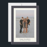 Modern Hanukkah Star Elegant Navy Blue Photo Holiday Card<br><div class="desc">Modern Hanukkah Star Elegant Navy Blue Photo Holiday Card</div>