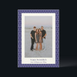 Modern Hanukkah Star Line Elegant Blue Photo  Holiday Card<br><div class="desc">Send warm wishes to friends and family this Hanukkah with this elegant card, featuring a modern Jewish star line pattern in vibrant blue and white. Personalised with your photo, greeting, and name, it’s the perfect way to celebrate the Festival of Lights with a unique and thoughtful touch. Ideal for those...</div>