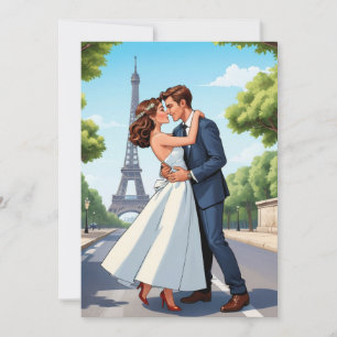 modern happily ever after elopement reception invitation