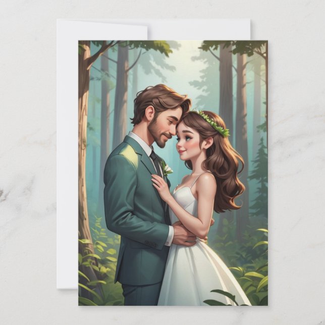 modern happily ever after elopement reception  invitation (Front)