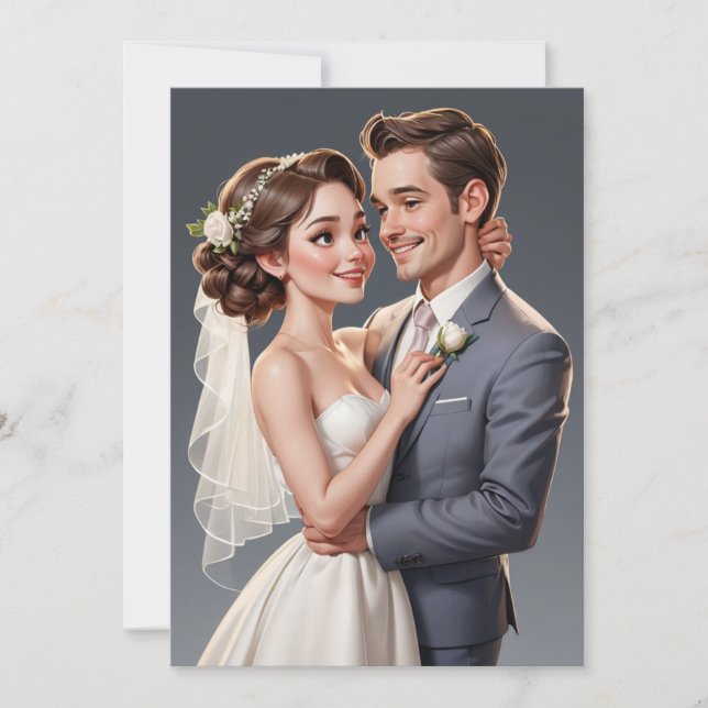 modern happily ever after elopement reception  invitation (Front)